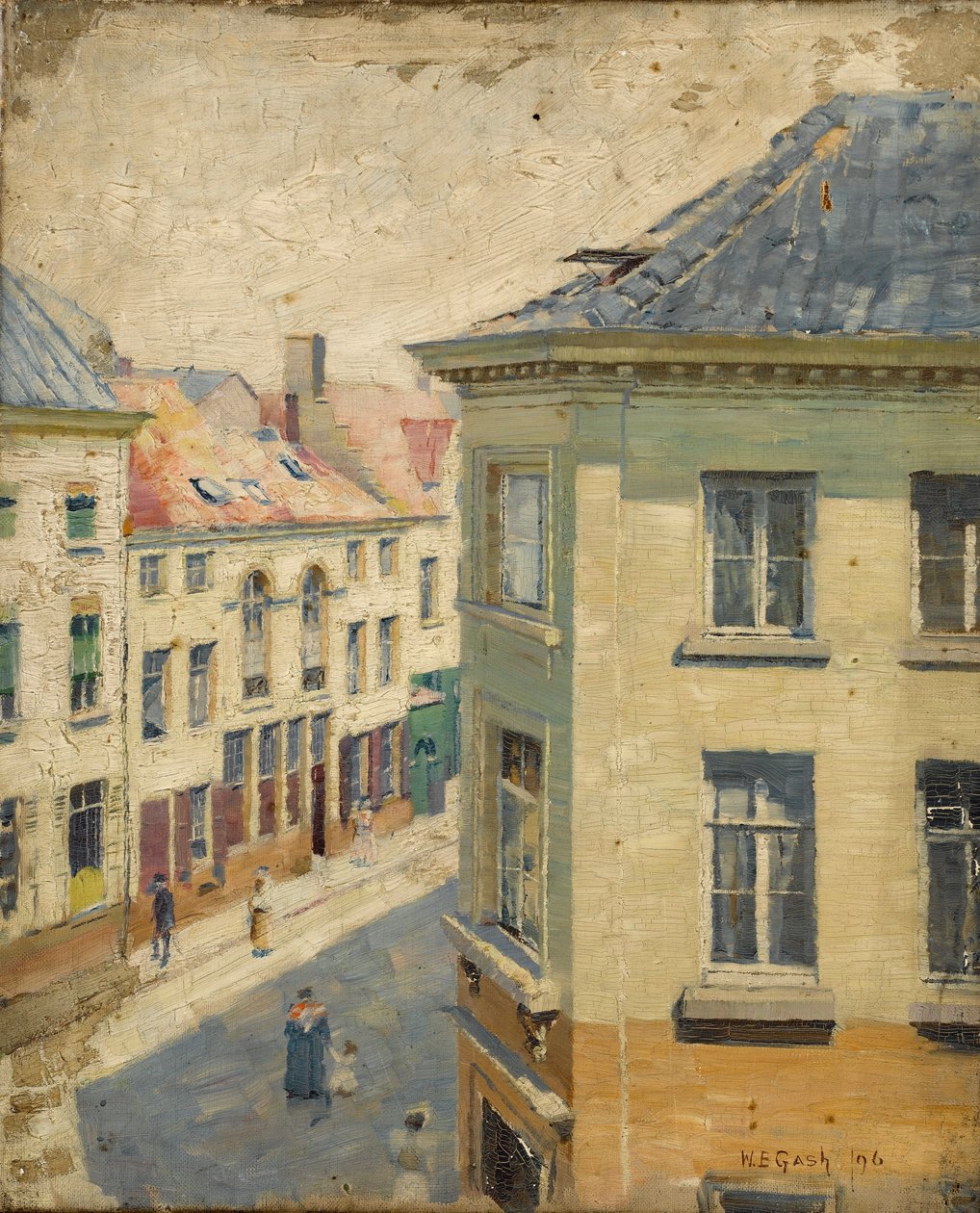 Blick aus einem hohen Fenster, Antwerpen von Walter Bonner Gash