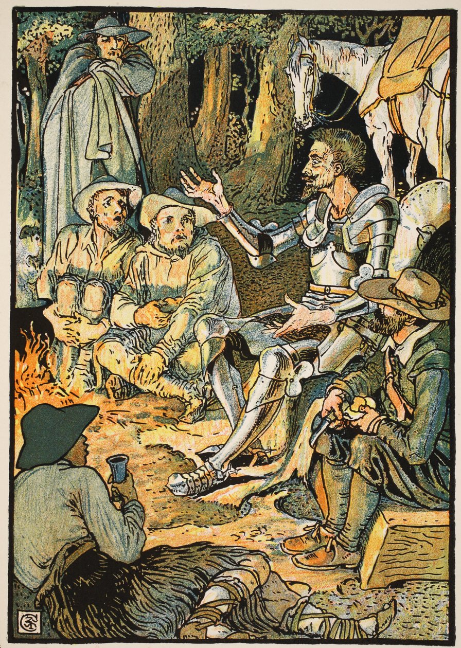 Don Quijote und die Ziegenhirten, Illustration aus 