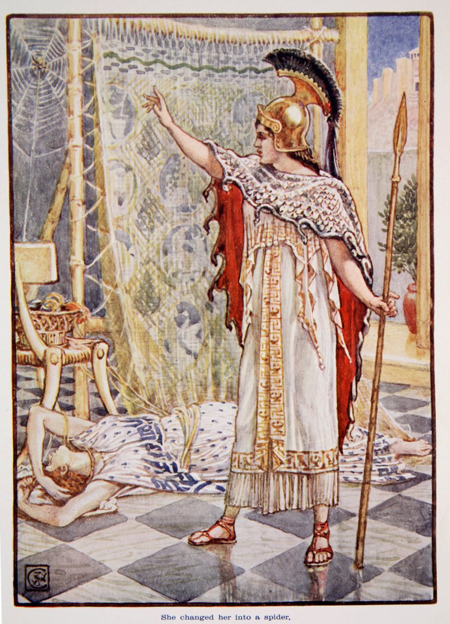 Sie verwandelte sie in eine Spinne, Illustration aus 