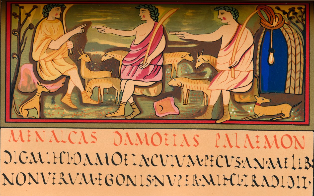 Menalcas, Damoetas und Palaemon, 5. Jahrhundert von Walter