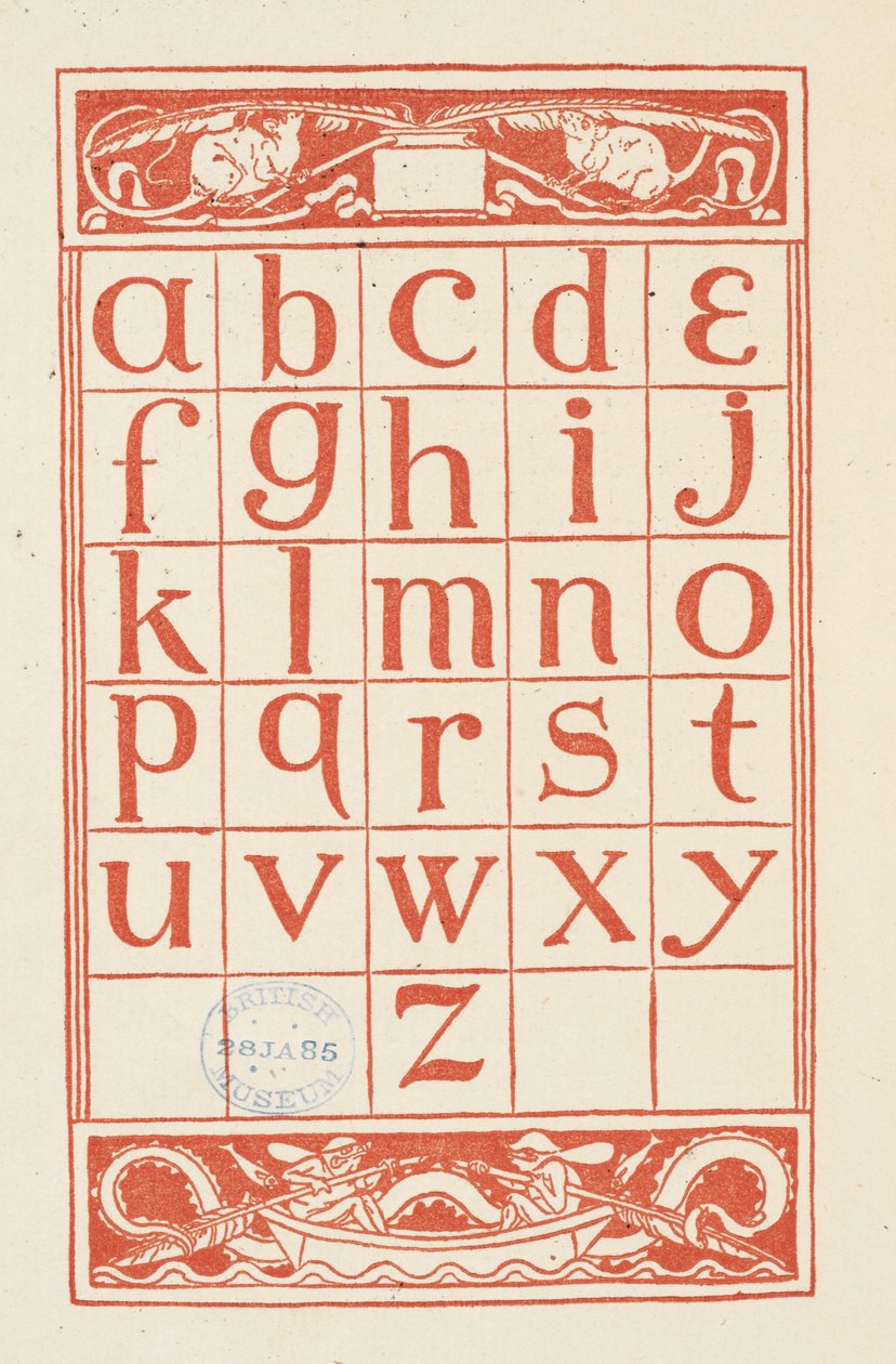 Ein Alphabet-Tisch für 