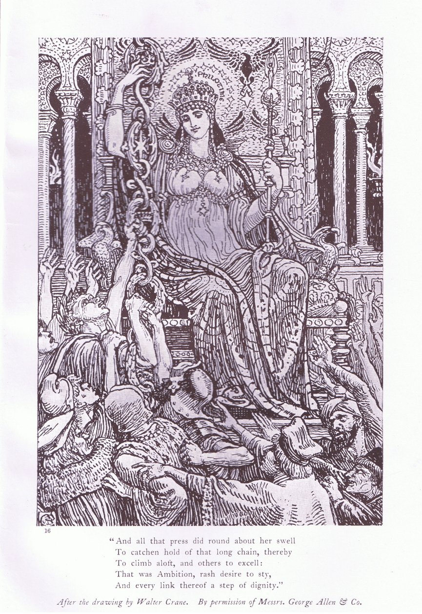 Und all die Menge drängte sich um sie von Walter Crane