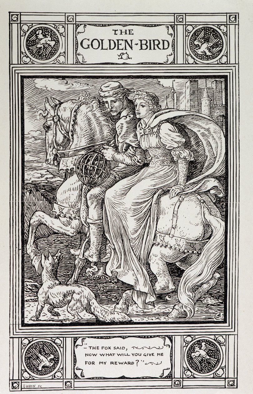 Goldener Vogel: Hausmärchen aus der Sammlung der Brüder Grimm - „Der goldene Vogel“ von den Brüdern Grimm, übersetzt aus dem Deutschen von Lucy Crane von Walter Crane