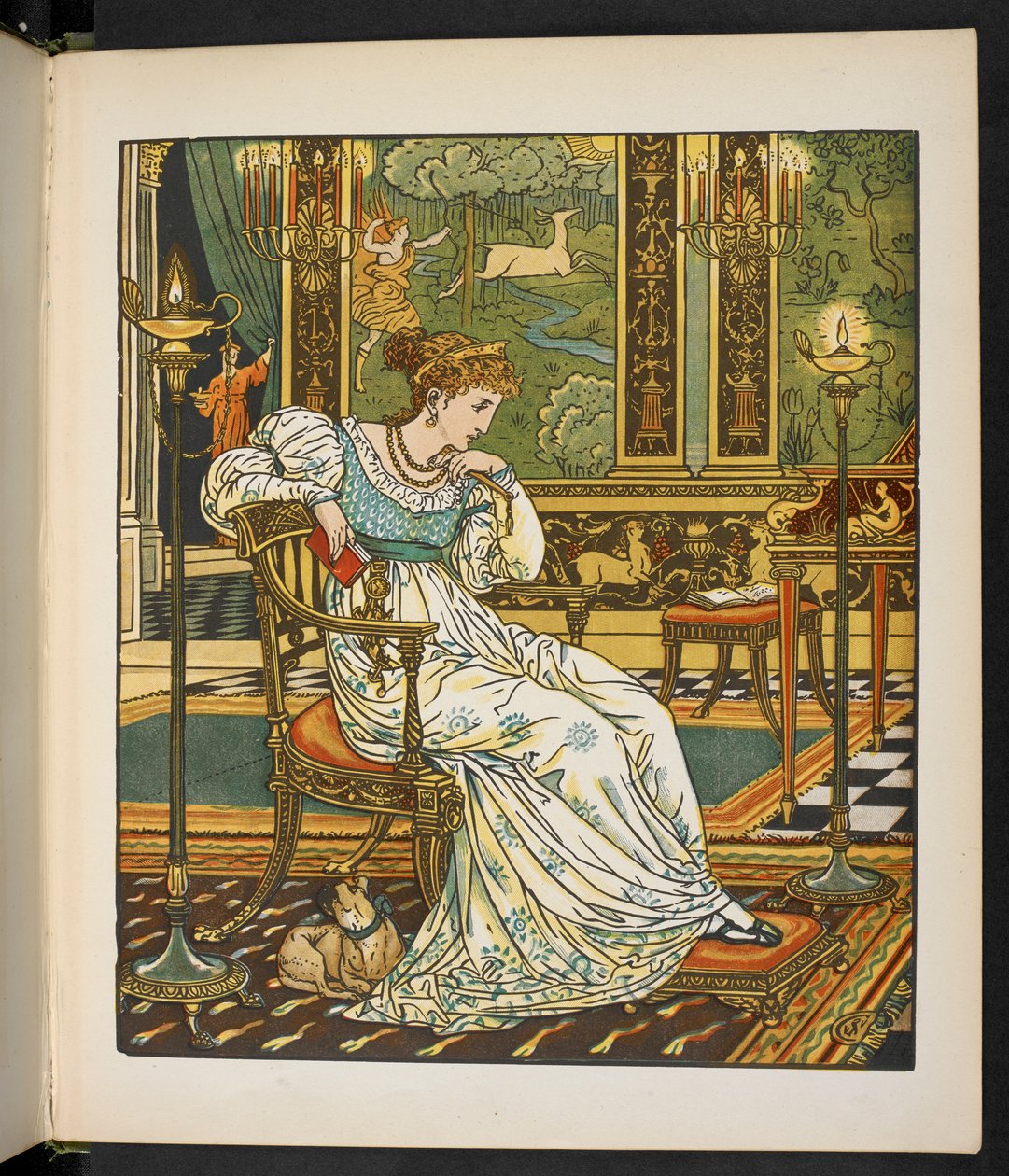 Illustration für die Geschichte, die Hindin im Wald von Walter Crane