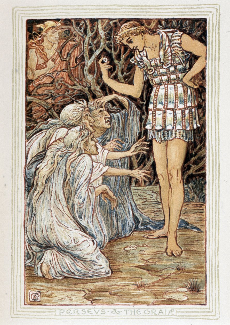 Perseus und die Graia (Böotien, Griechenland) - Er trifft drei alte Frauen (Hexen?) - in 