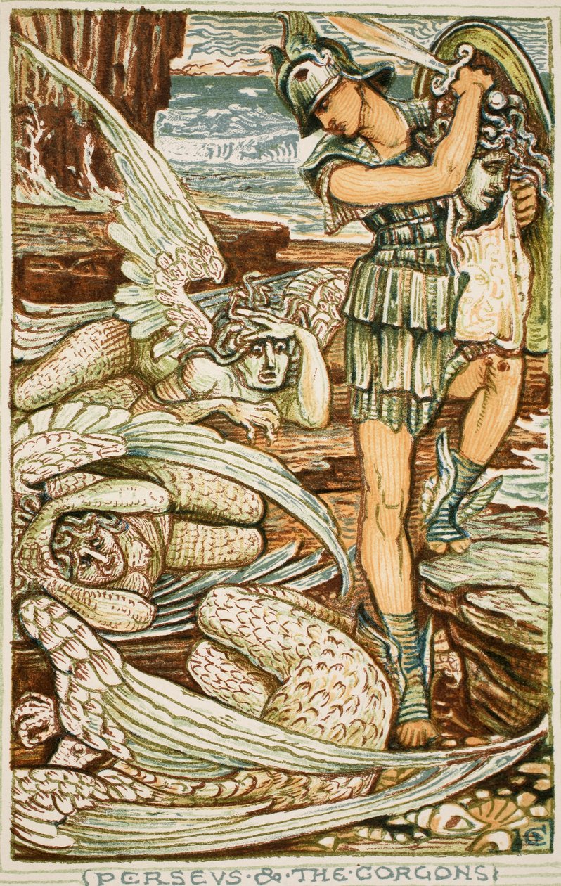 Perseus und die Gorgonen, Illustration aus 