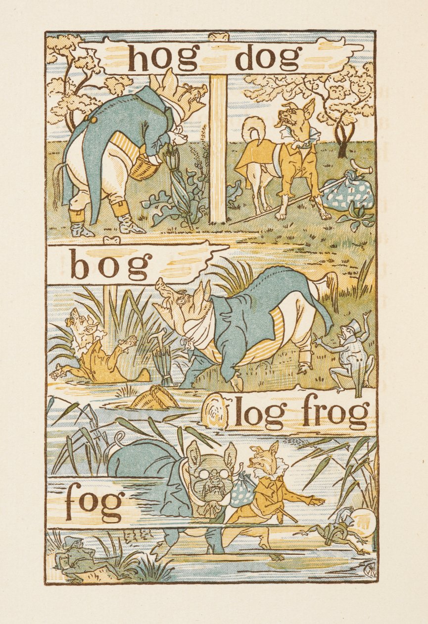 Reimwörter, die mit dem Buchstaben G enden. Das goldene Primer. von Walter Crane