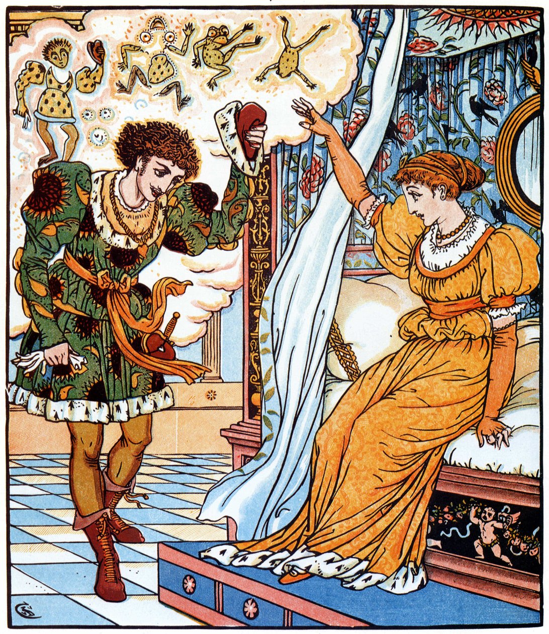 „Des Königs Tochter und der Frosch“ von Jakob und Wilhelm Grimm von Walter Crane