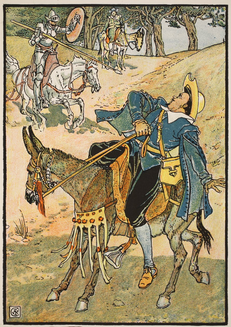 Der reiche Gewinn des Helms von Mambrino, Illustration aus 