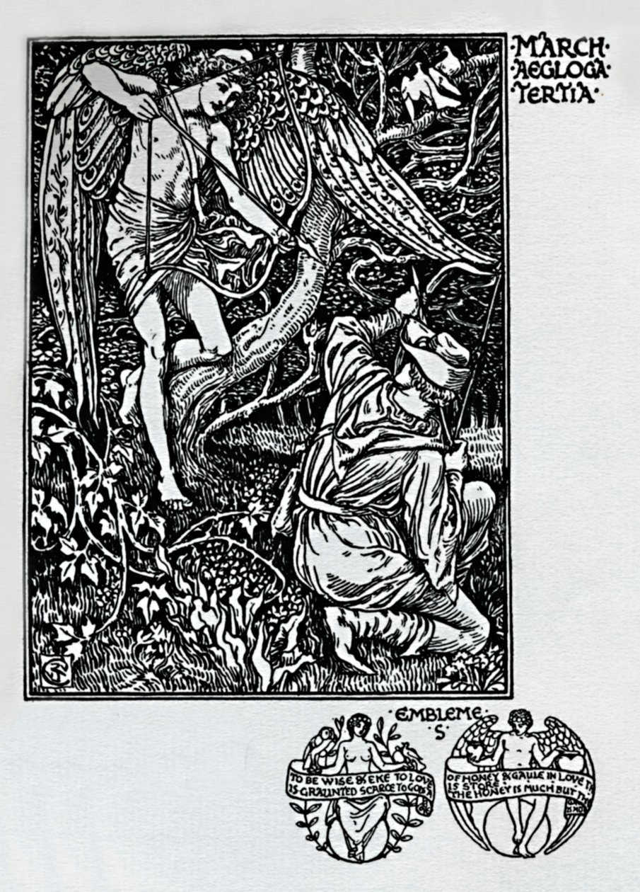 Der Schäferkalender - März, 1898, 1923 von Walter Crane