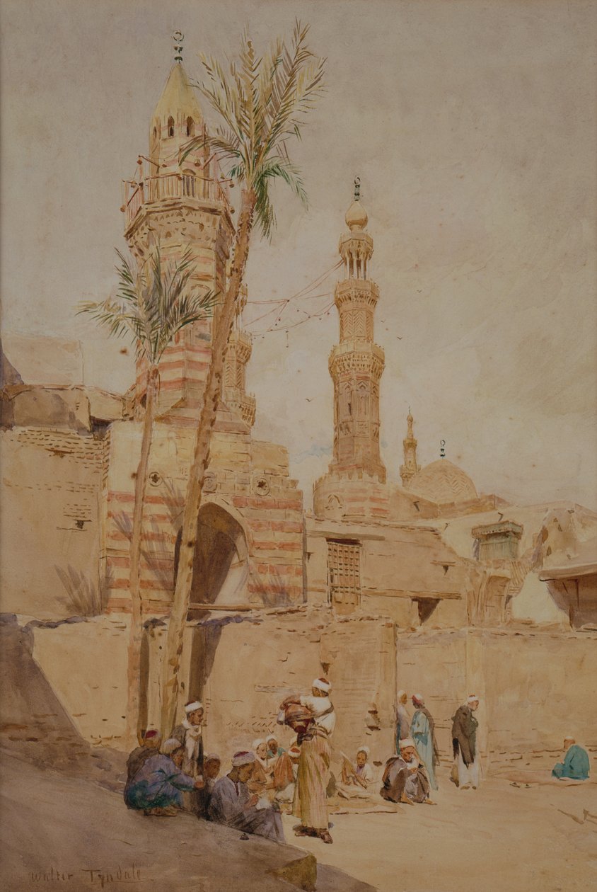 Eine arabische Straßenszene, Kairo von Walter Frederick Roofe Tyndale