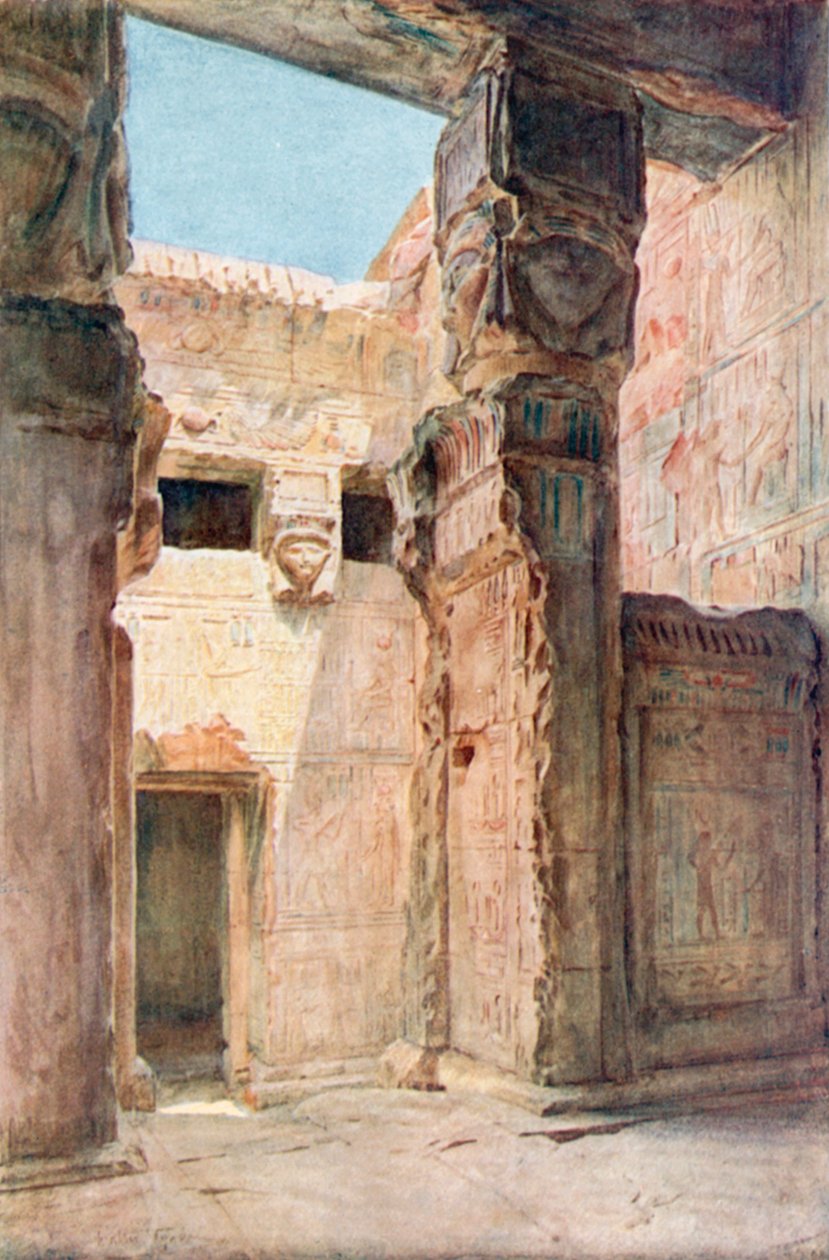 Der Hof des Kiosks in Dendera von Walter Frederick Roofe Tyndale