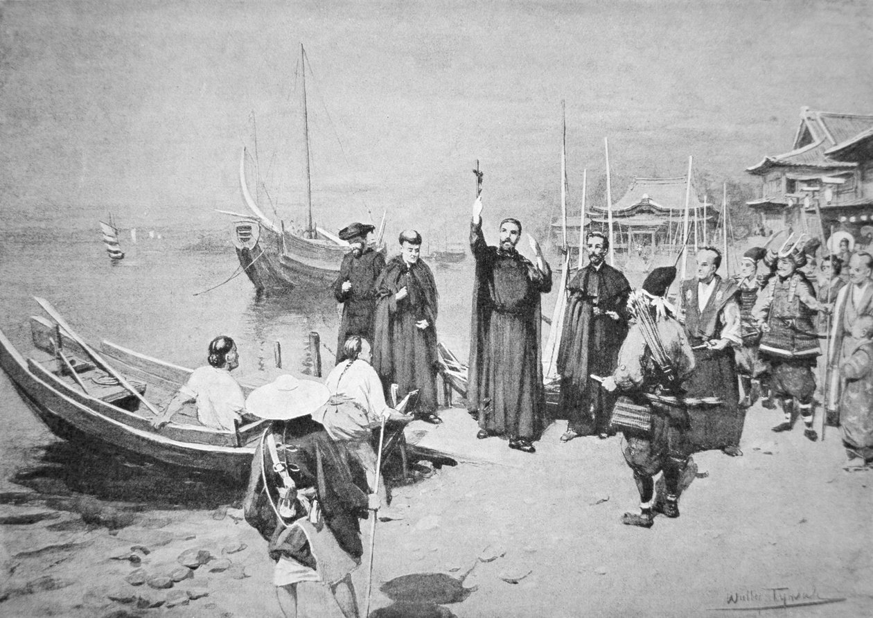 Die Landung von St. Franz Xaver in Kagoshima von Walter Frederick Roofe Tyndale