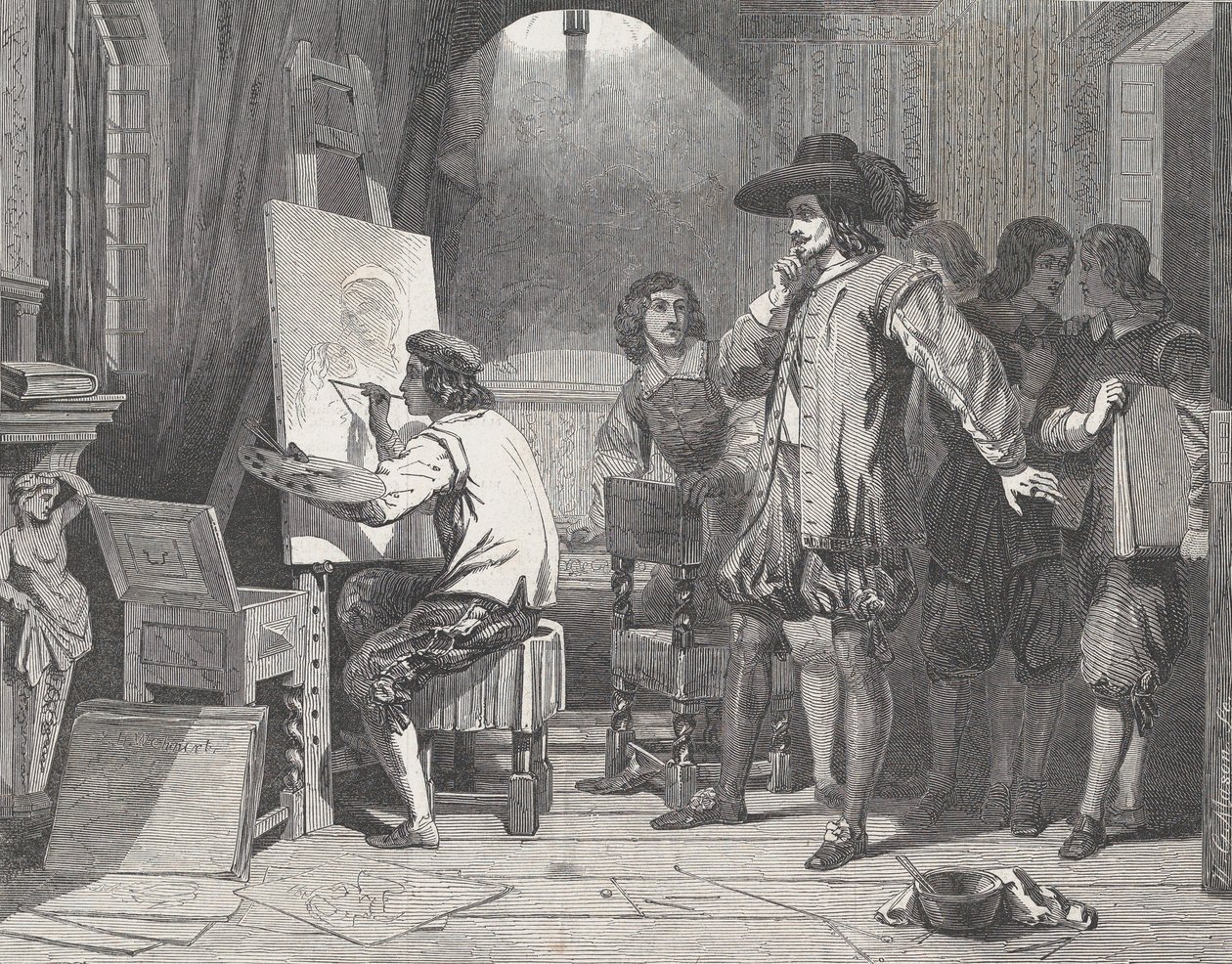 Sebastian Gomez von seinem Meister Murillo bei der Arbeit entdeckt, aus Illustrated L... von Walter George Mason