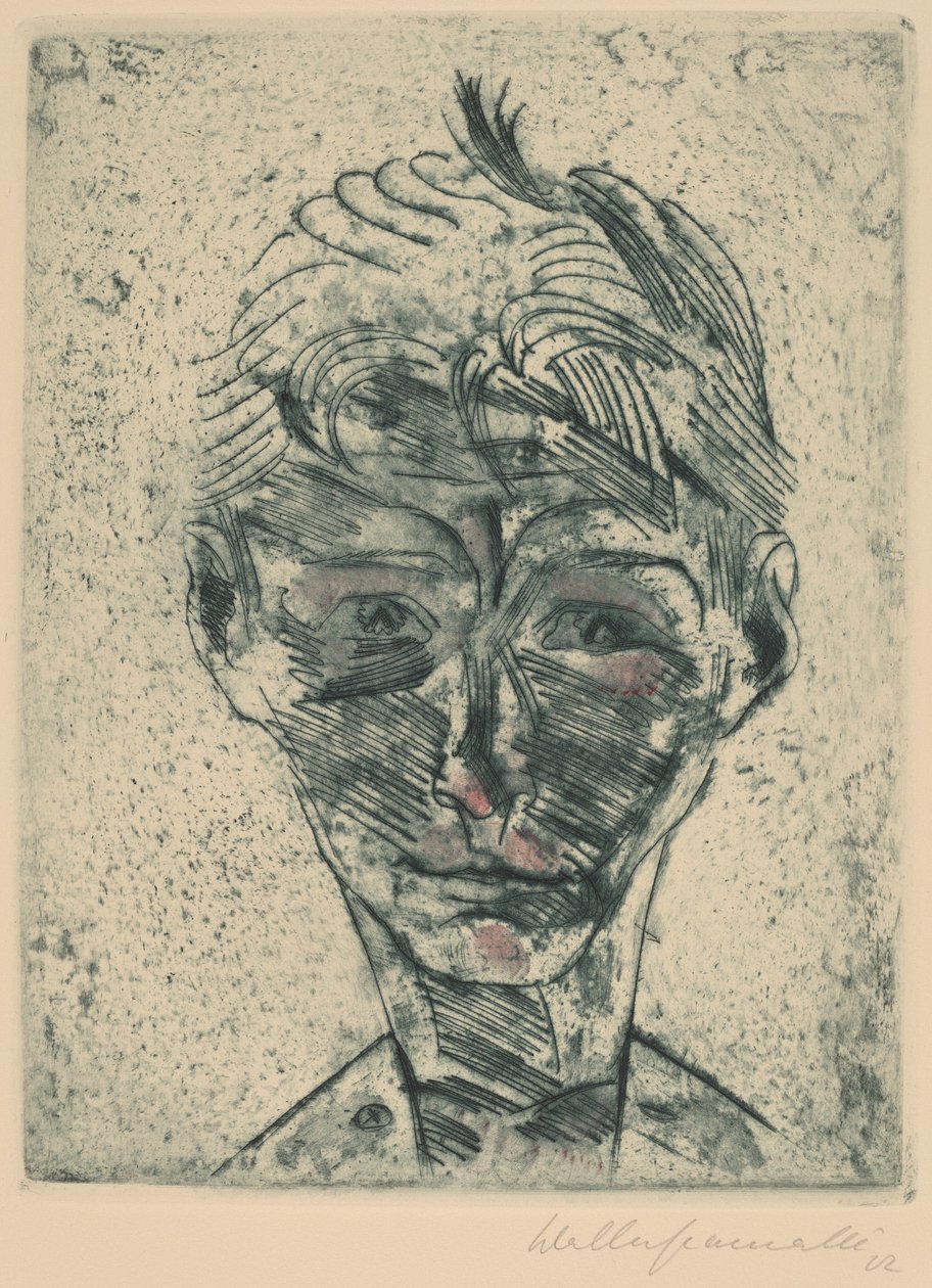 Büste eines jungen Mannes, Selbstporträt, 1922-1923 von Walter Gramatte