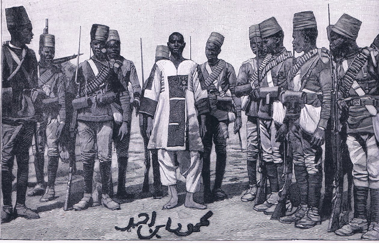 Der Emir Mahmud unter Bewachung, Illustration aus Cassells Geschichte Englands, 1900er Jahre von Walter Paget