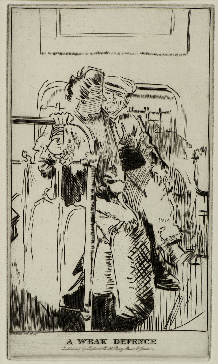 Eine schwache Verteidigung, um 1911 von Walter Richard Sickert