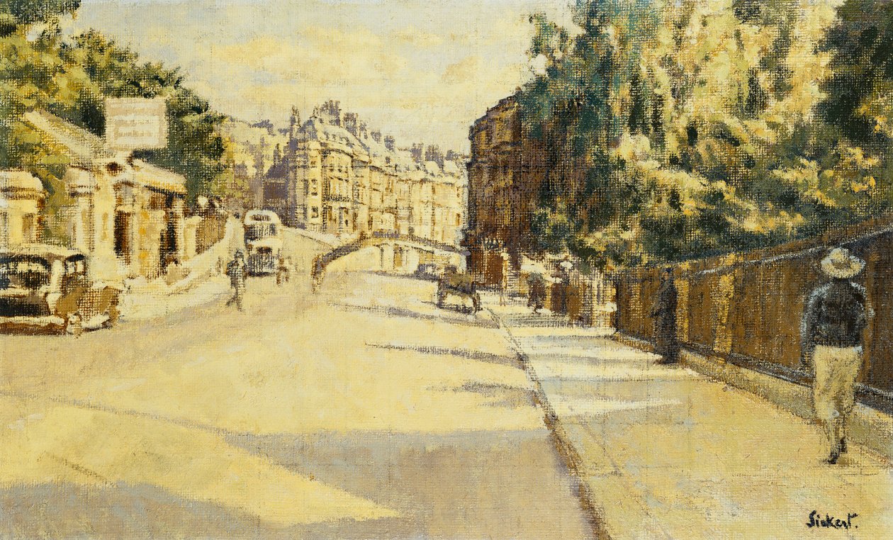 London Street, Bath, Blick Richtung Walcot von Walter Richard Sickert