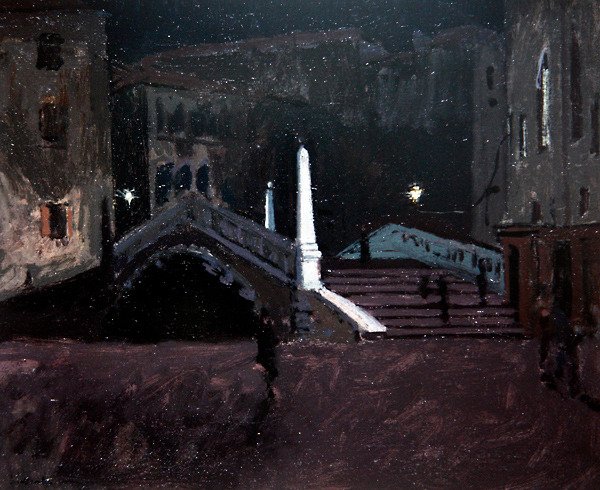 Ponte delle Guglie sul Cannaregio (Nachtansicht, Venedig) um 1896 von Walter Richard Sickert