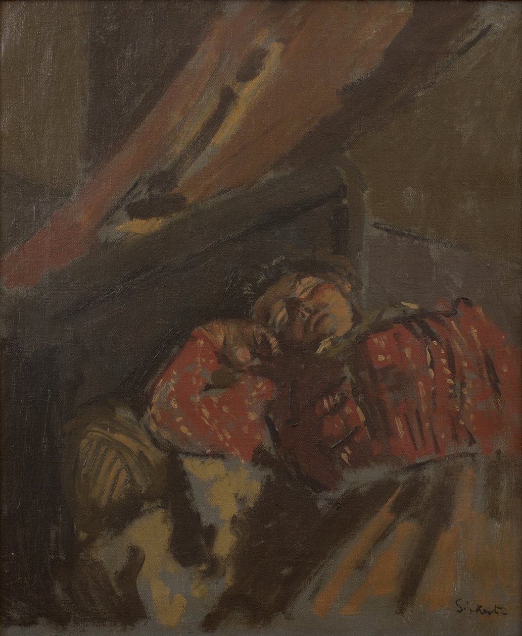 Rote gemusterte Bluse, um 1907 von Walter Richard Sickert