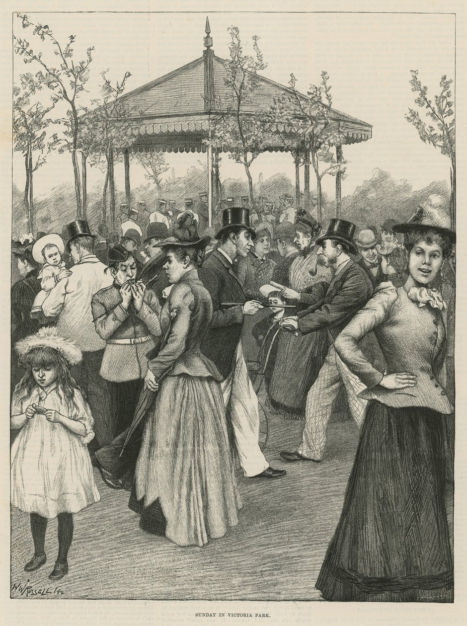 Sonntag im Victoria Park von Walter Westley Russell