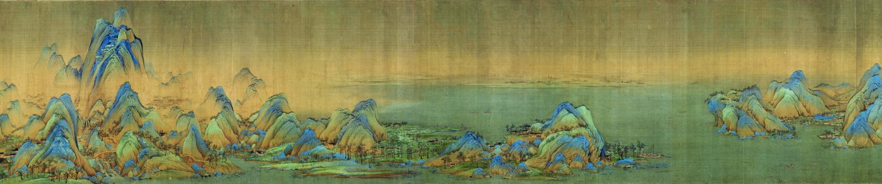Tausend Li von Flüssen und Bergen (Detail), ca. 1113 von Wang Ximeng