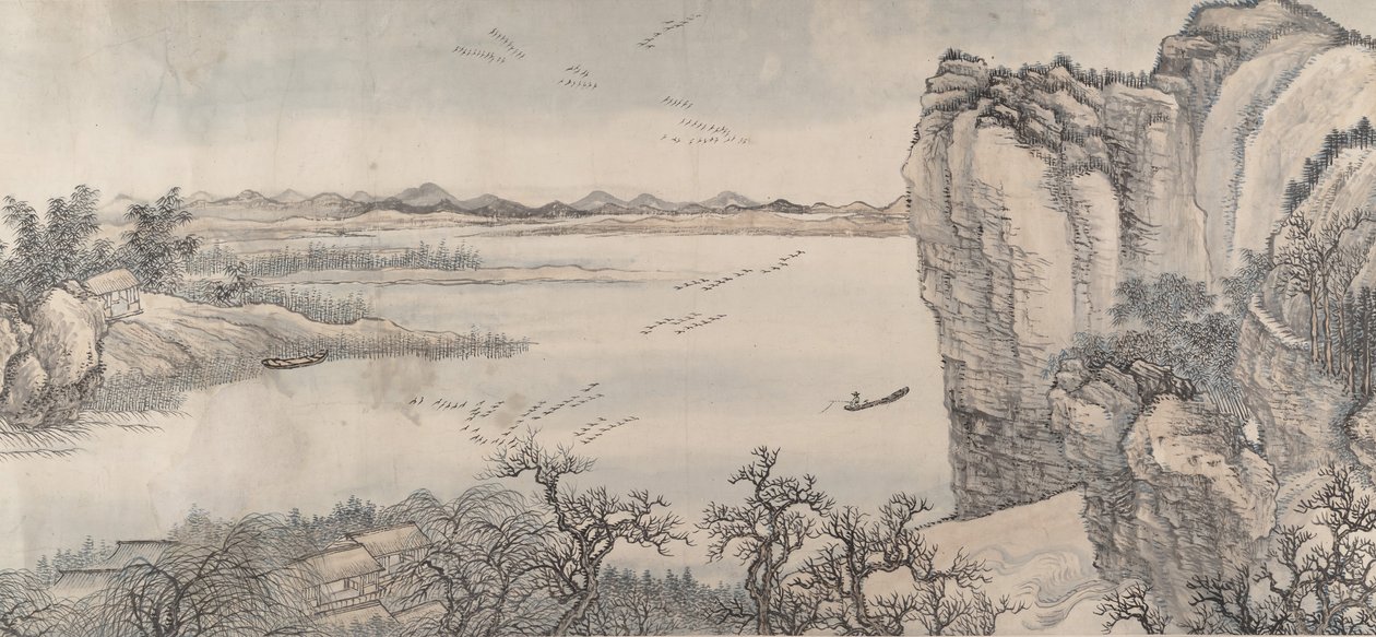 Landschaft im Stil von Juran und Yan Wengui von Wang Hui
