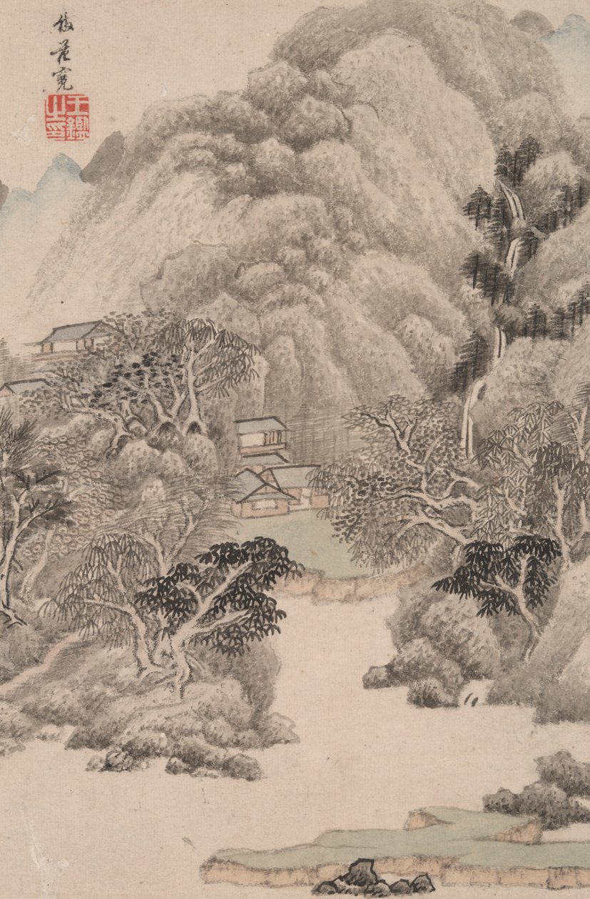 Landschaft im Stil verschiedener alter Meister: Landschaft nach Fan Kuan (990 von Wang Jian