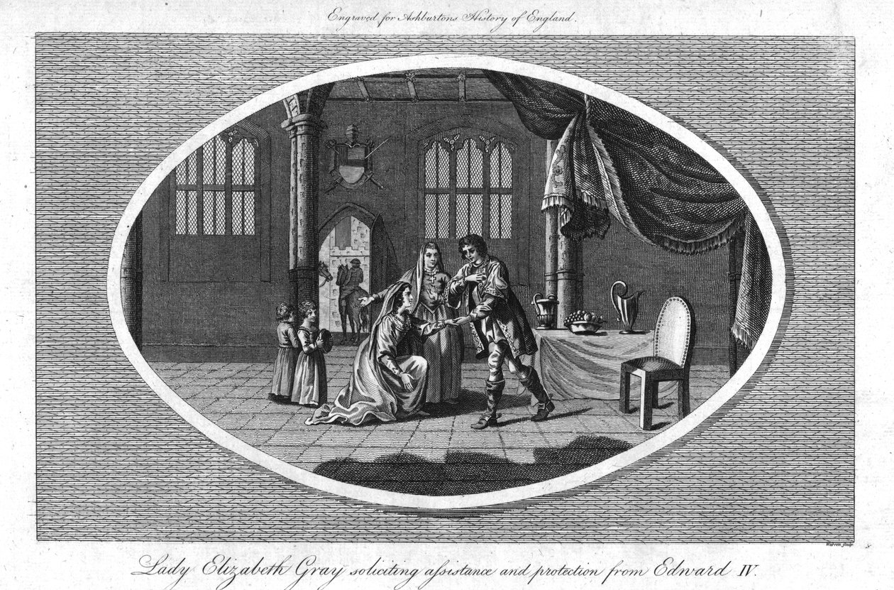 Lady Elizabeth Gray bittet um Hilfe und Schutz von Edward IV, 1793 von Warren