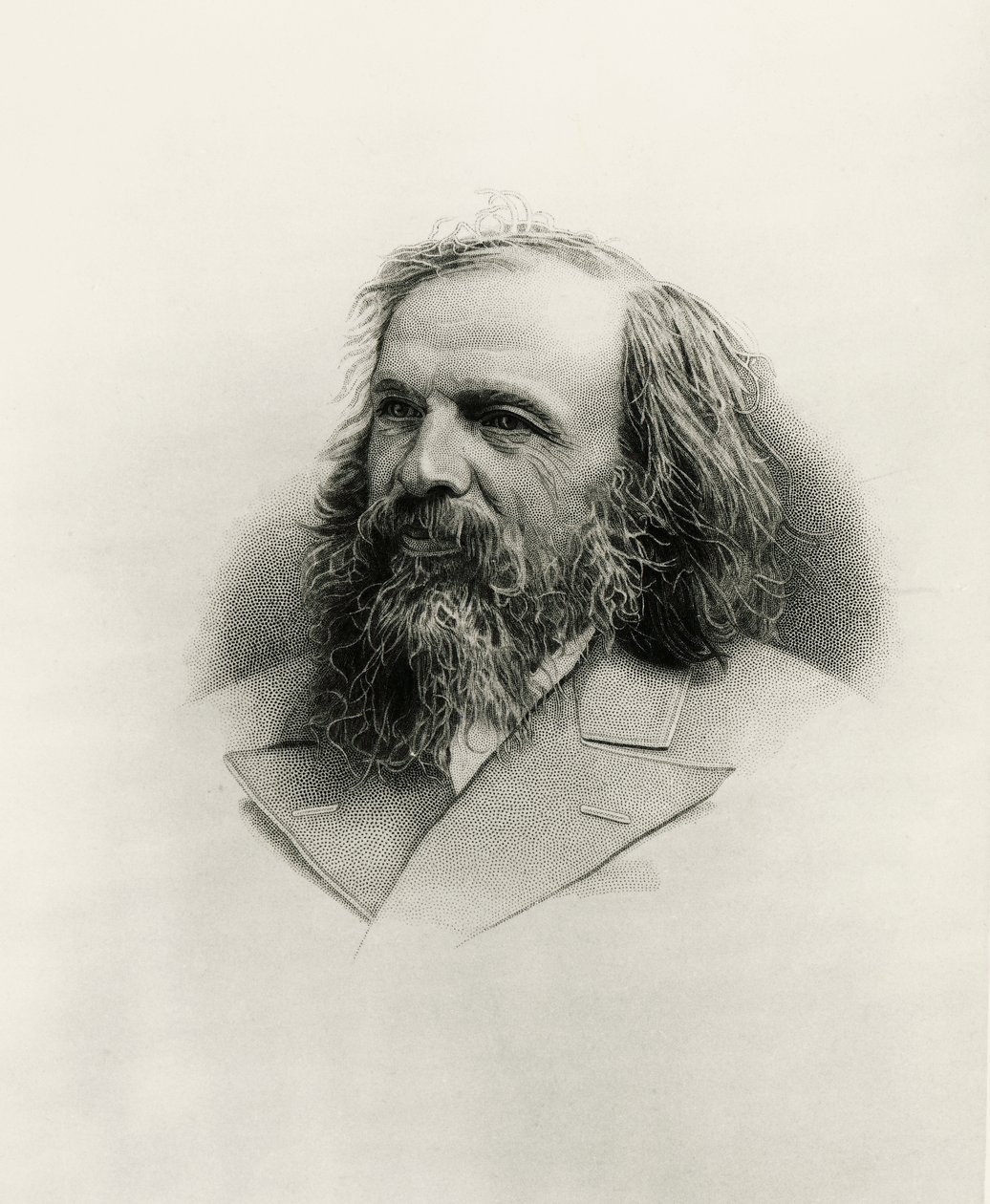 Porträt von Dmitri Iwanowitsch Mendelejew von Warwick (after) Brookes