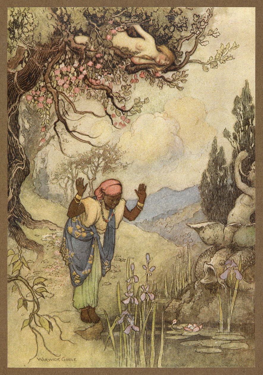 Der Sklave am Brunnen aus Die Drei Zitronen von Warwick Goble