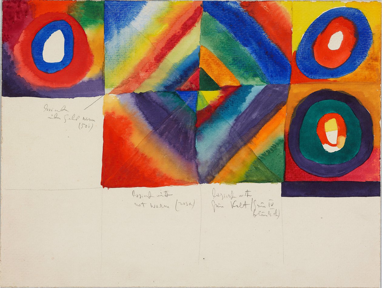 Farbstudien mit Informationen zur Maltechnik, 1913 von Wassily Kandinsky