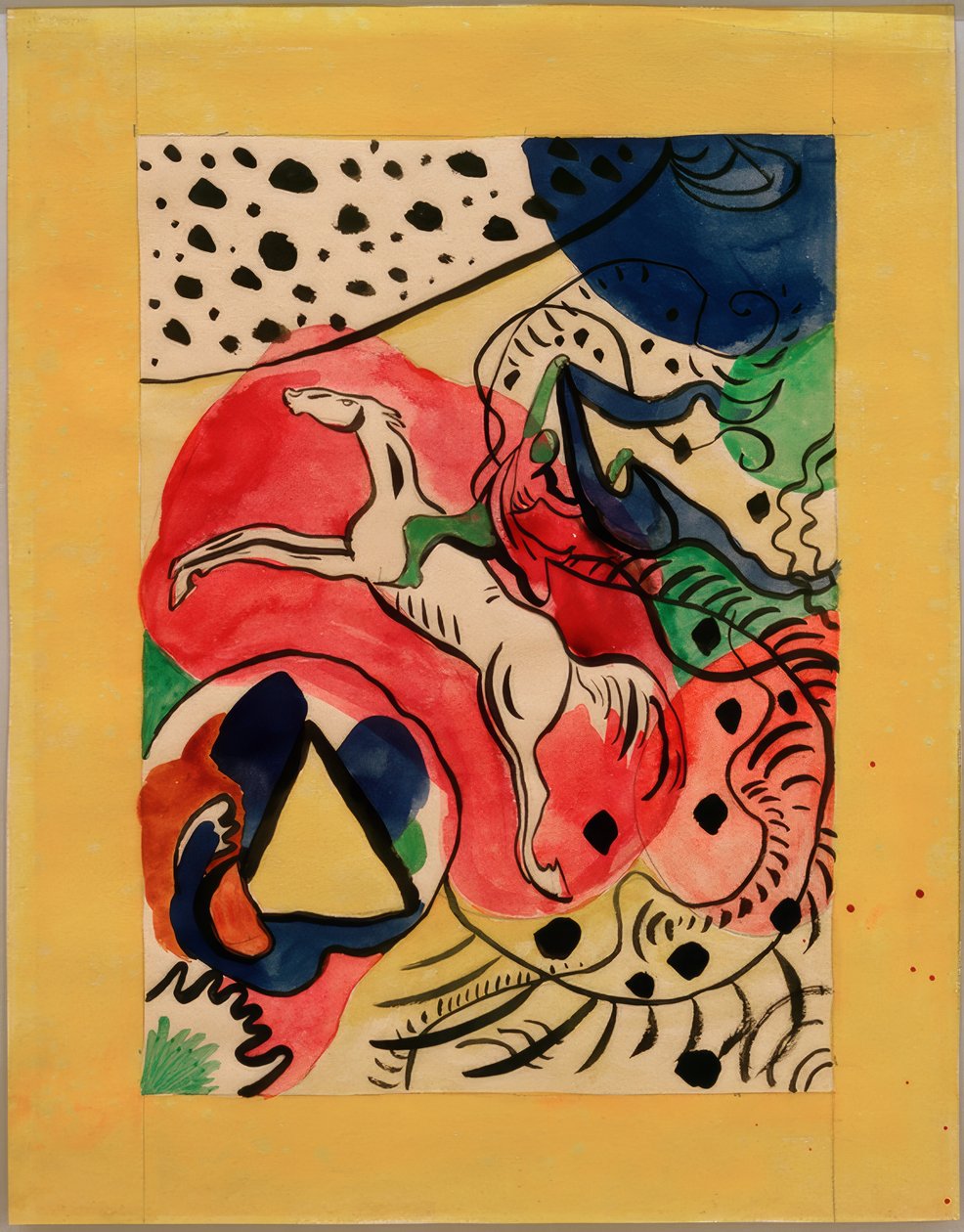 Entwurf für den Umschlag des Almanachs Der Blaue Reiter von Wassily Kandinsky