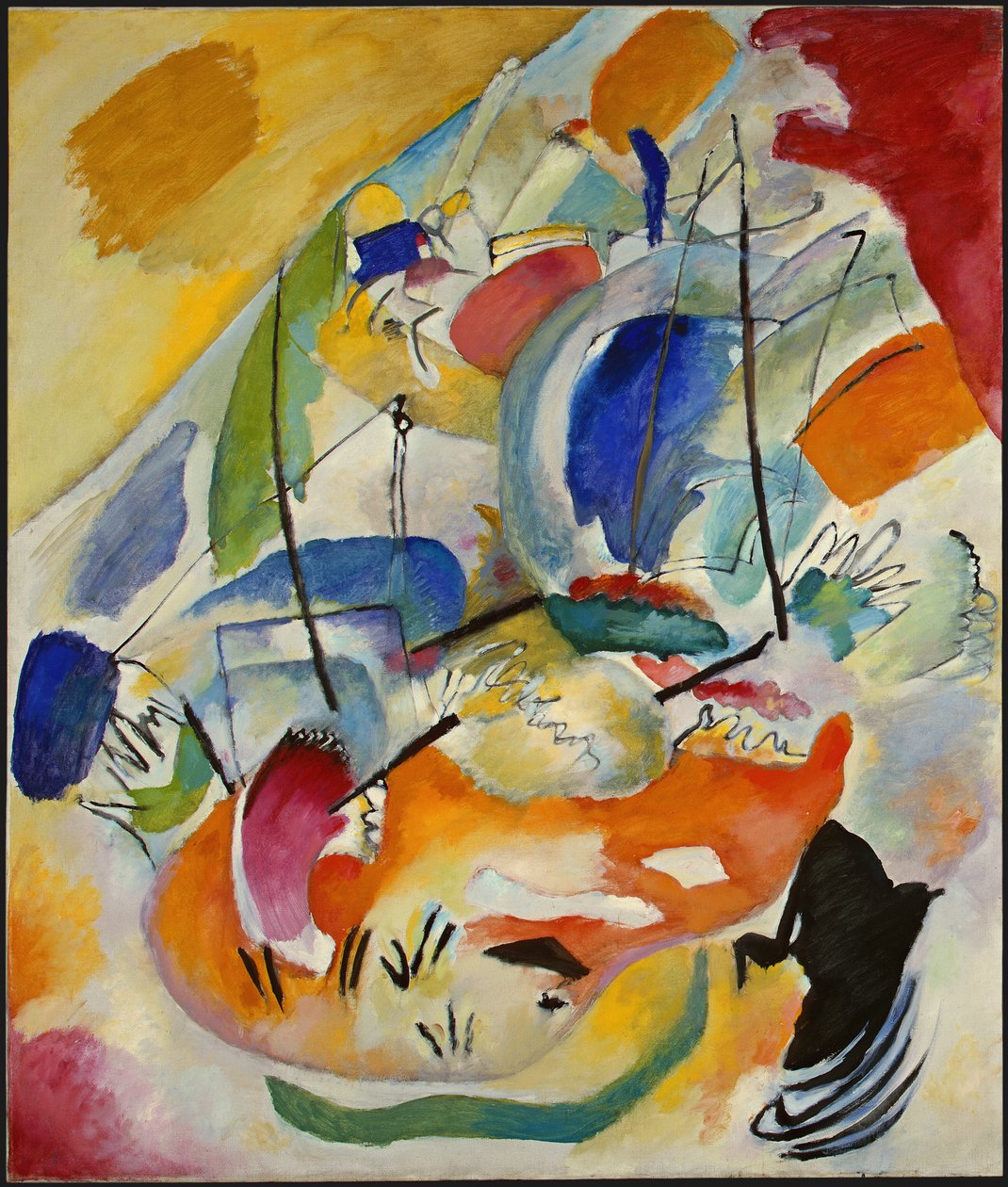 Improvisation 31, Seeschlacht - Gemälde von Wassily Kandinsky von Wassily Kandinsky