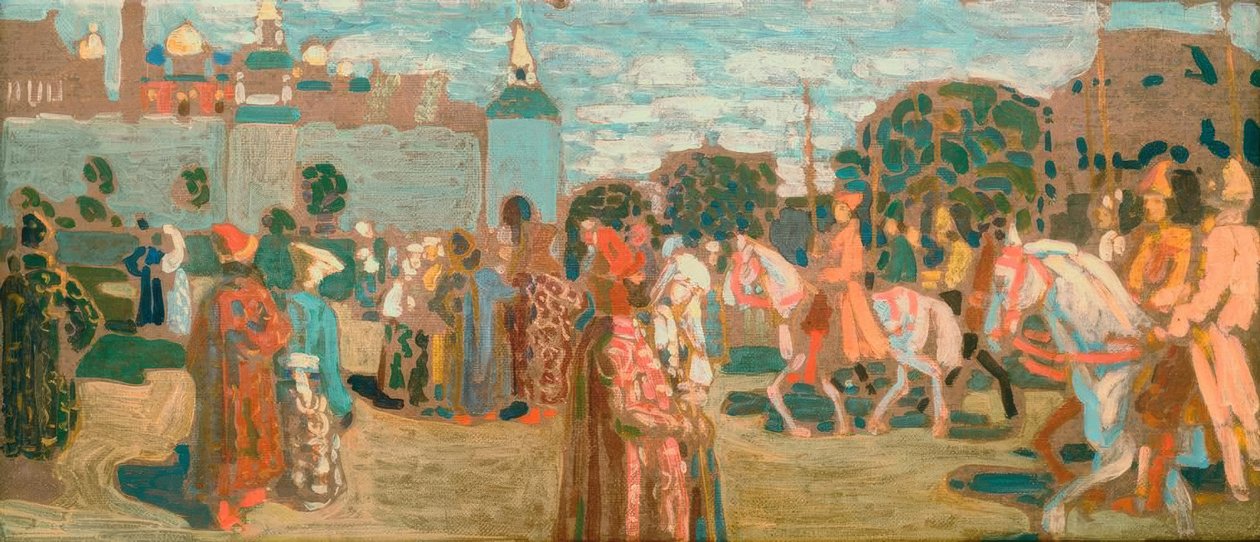 Skizze für Sonntag (Altrussisch) von Wassily Kandinsky
