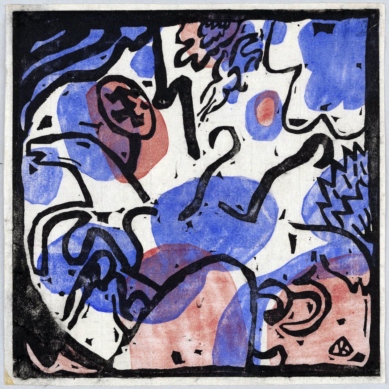 Drei Reiter in Rot, Blau und Schwarz von Wassily Kandinsky