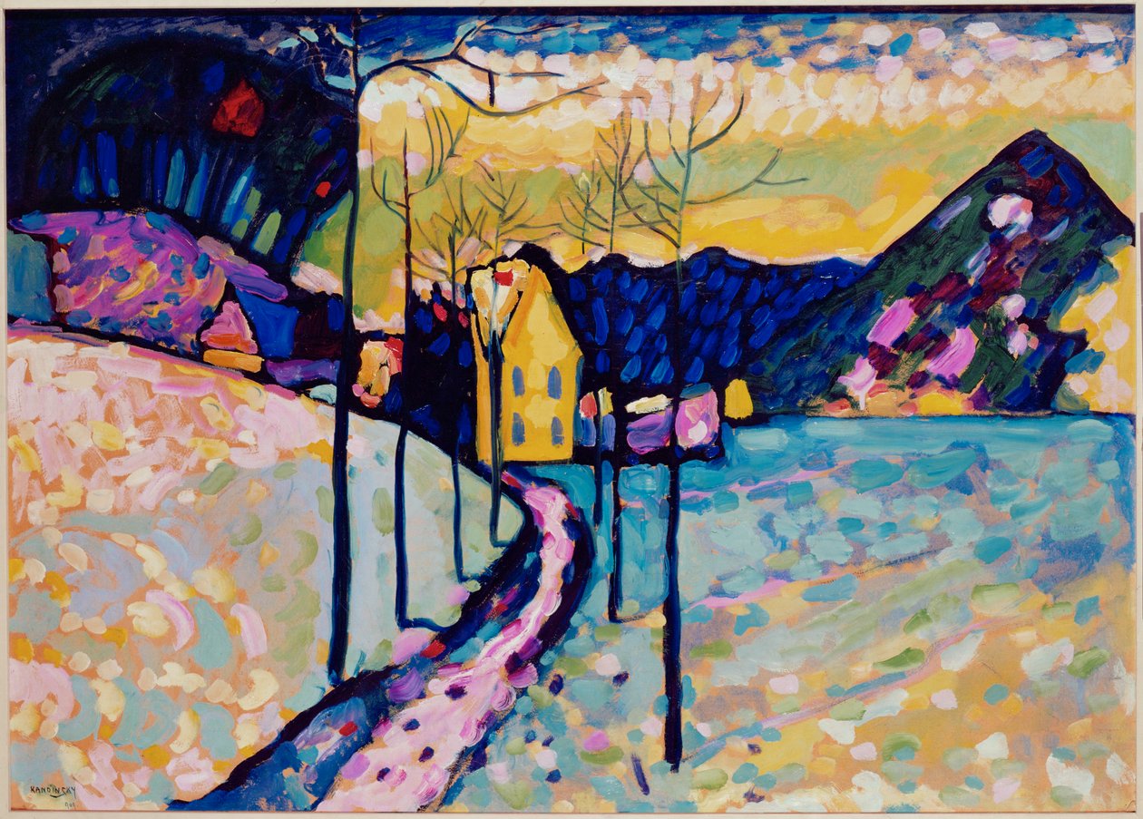 Winterlandschaft I, Kochel, Bayern von Wassily Kandinsky