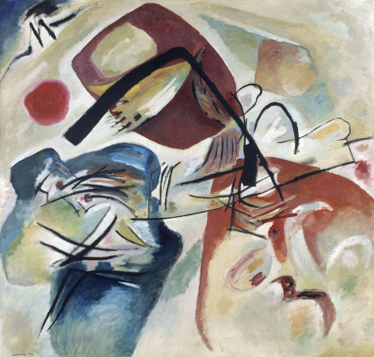 Mit dem Schwarzen Bogen von Wassily Kandinsky