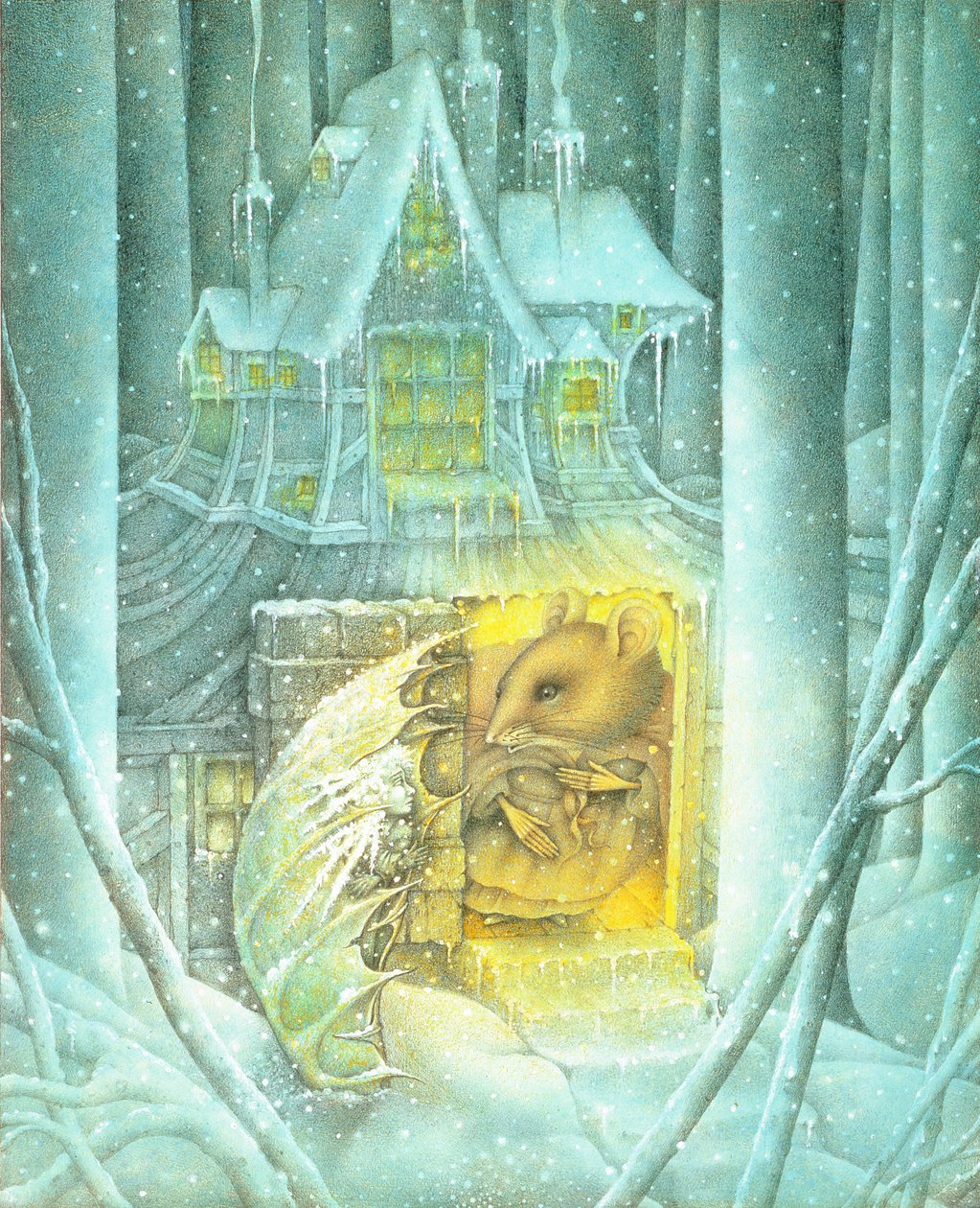Däumelinchen und Maus im Schnee von Wayne Anderson