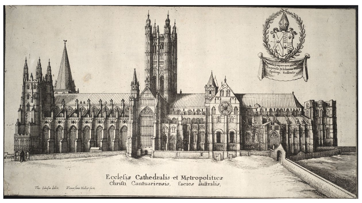 Kathedrale von Canterbury, Südseite von Wenceslaus Hollar