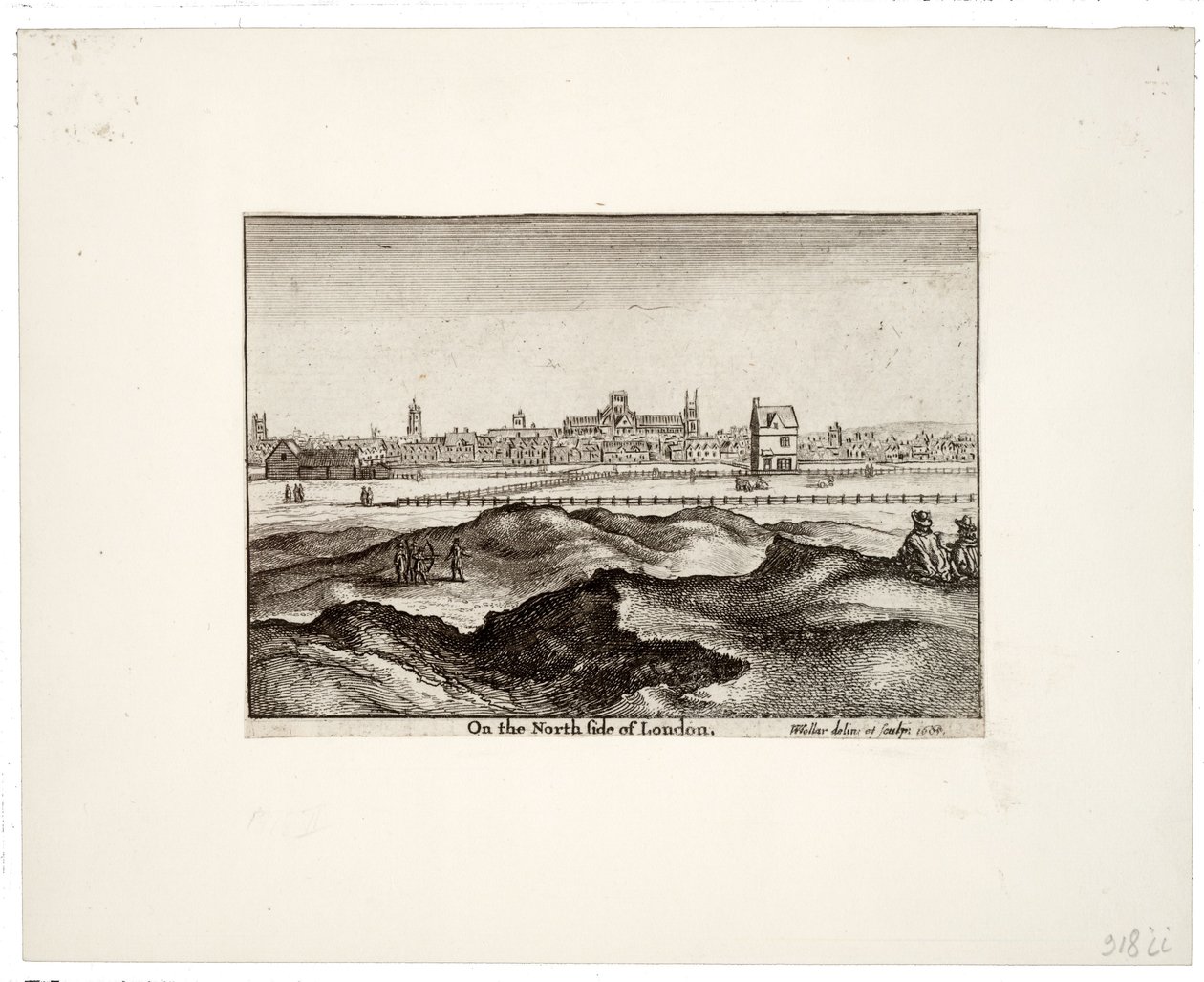 Auf der Nordseite von London von Wenceslaus Hollar
