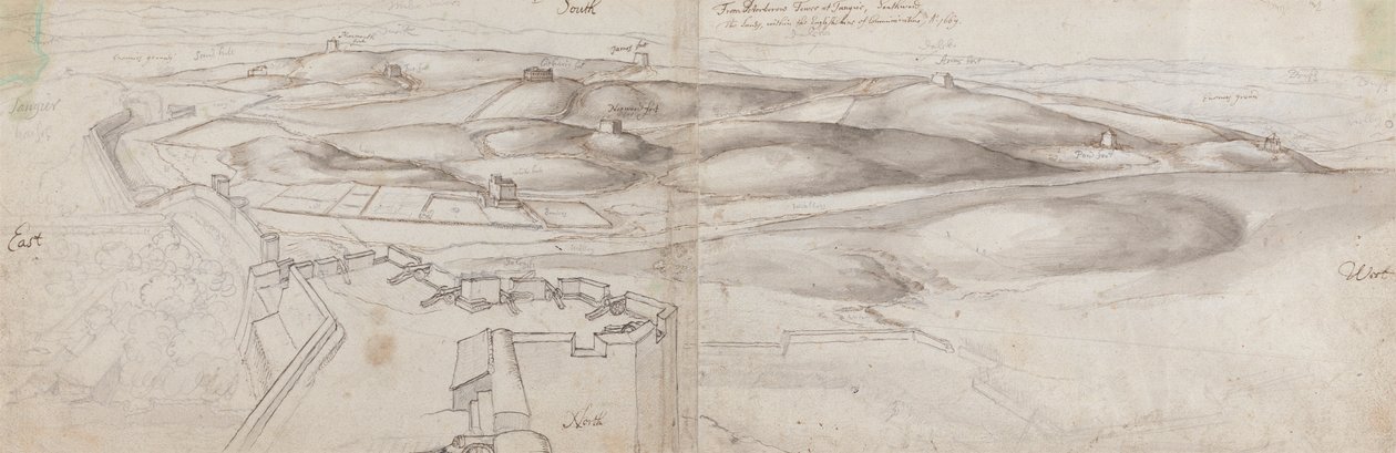 Ein Blick vom Peterborough Tower in Tanger von Wenceslaus Hollar