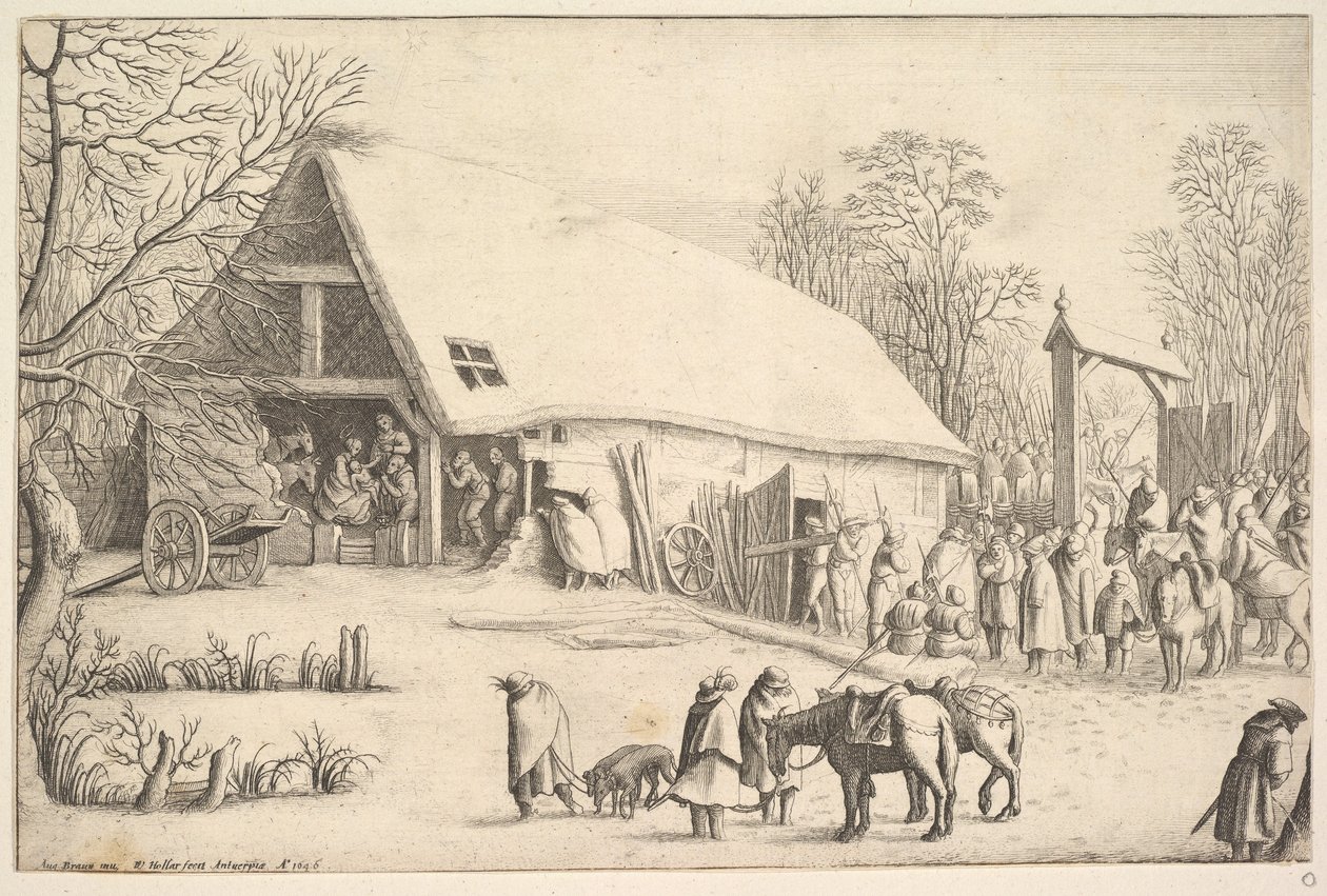 Anbetung der Könige, nach Augustin Braun, 1646 von Wenceslaus Hollar