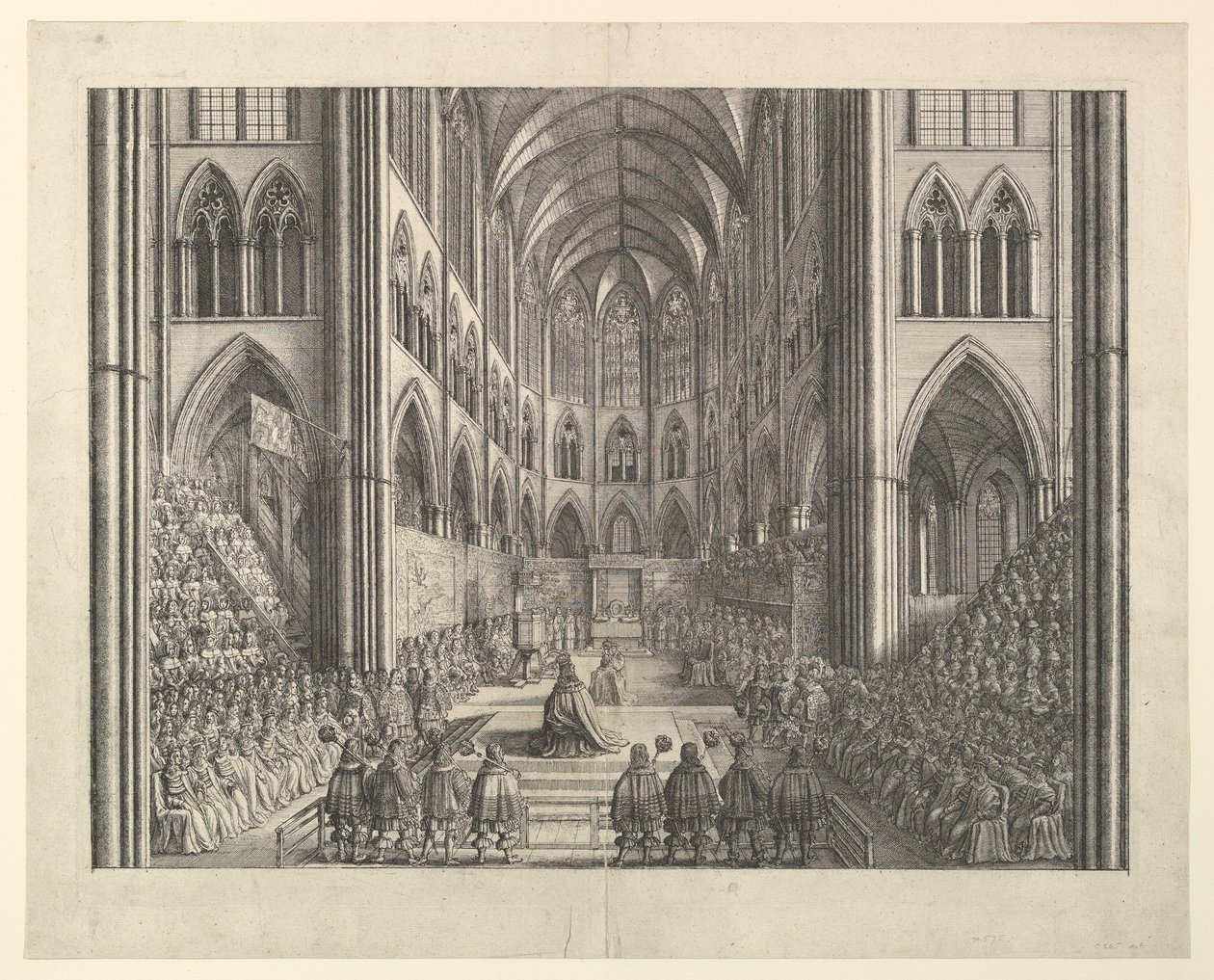 Krönungsprozession von Karl II., 1662 von Wenceslaus Hollar
