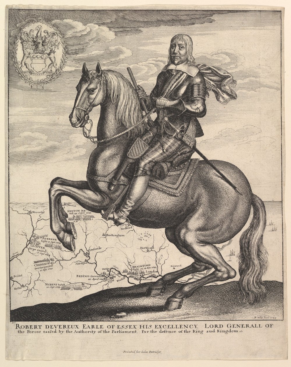 Earl of Essex zu Pferd von Wenceslaus Hollar