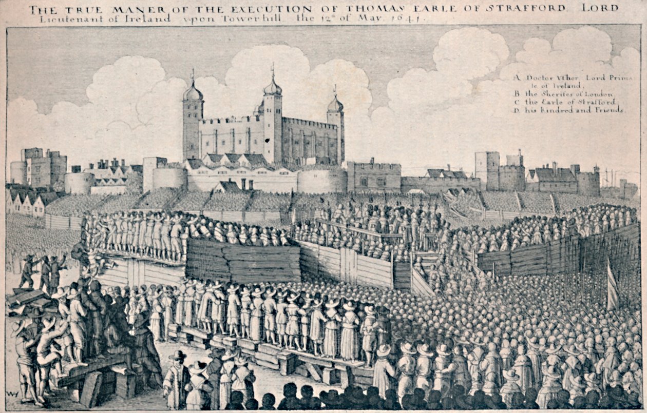 Hinrichtung des Earl of Strafford, ca. 1641, 1903 von Wenceslaus Hollar