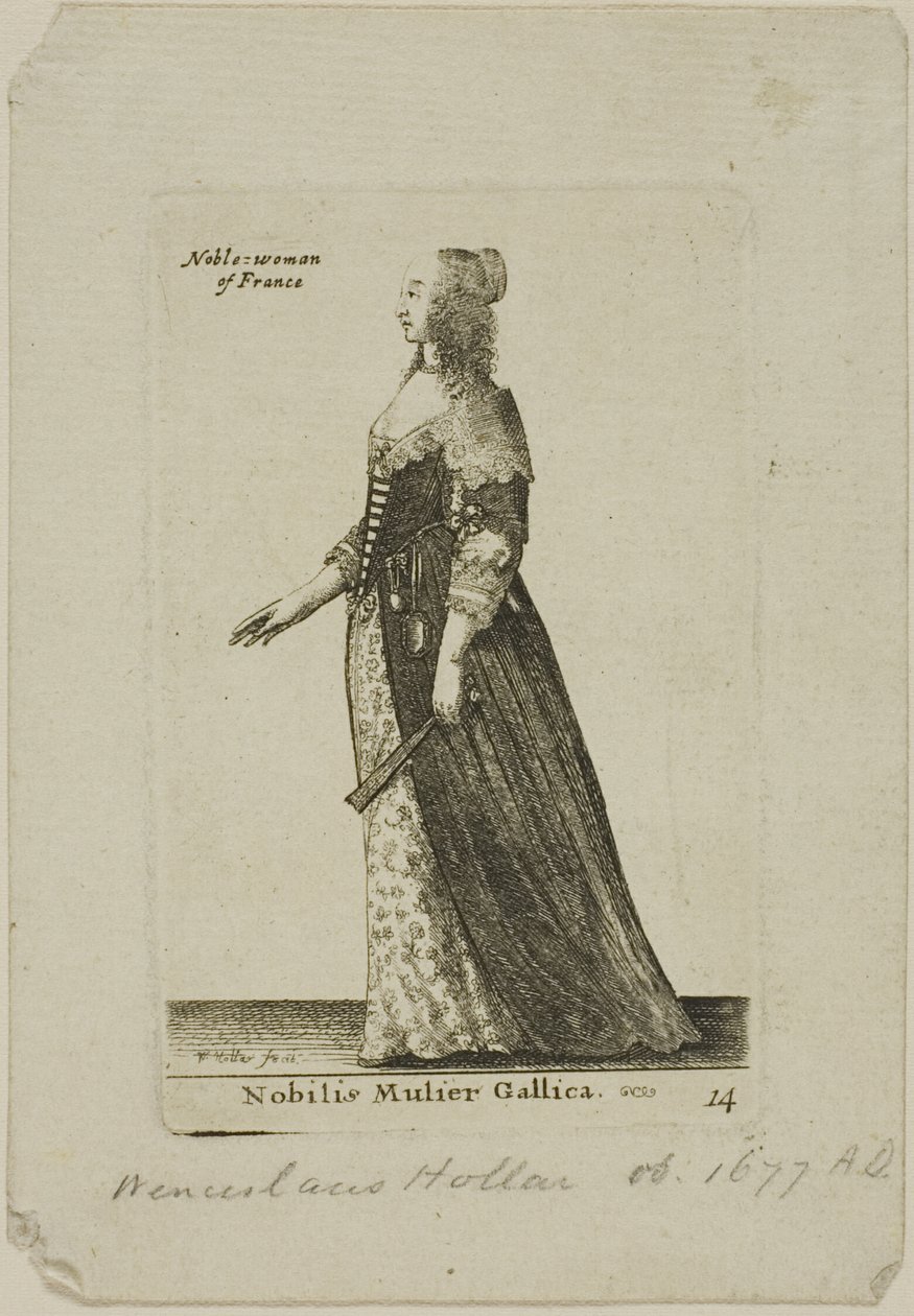 Französische Adelige von Wenceslaus Hollar