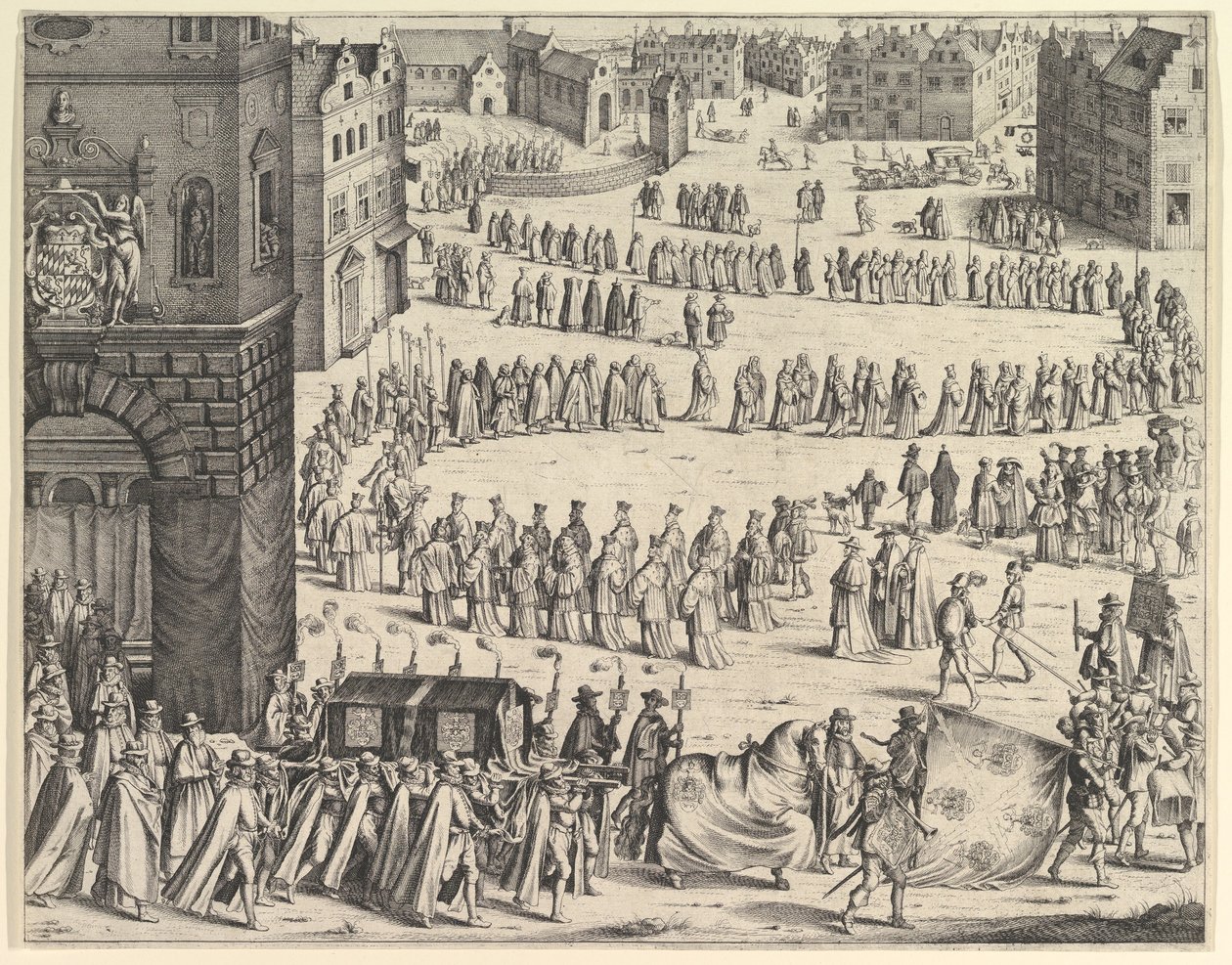 Begräbnis von General Johan Baptiste von Taxis, 1645 von Wenceslaus Hollar