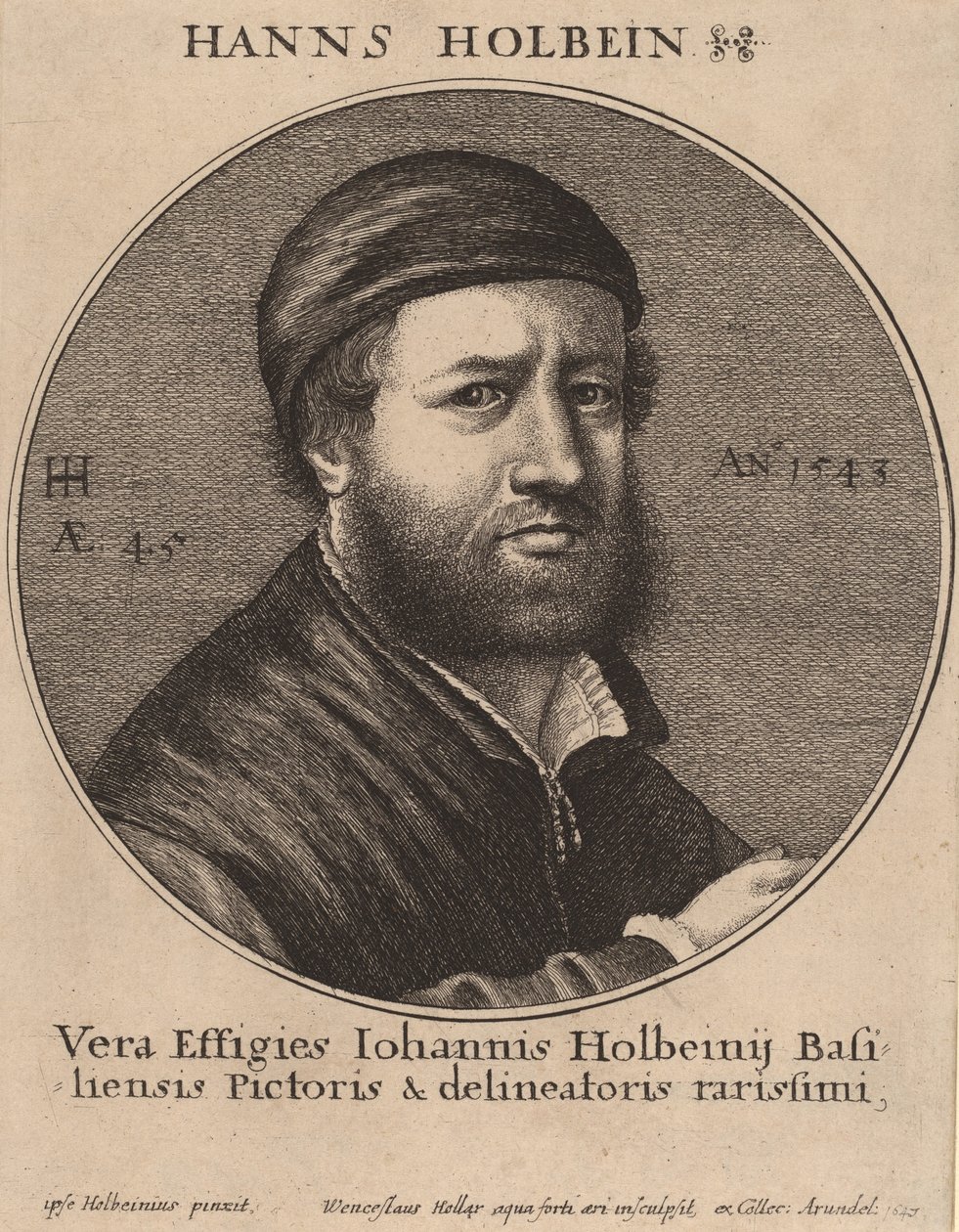 Hans Holbein der Jüngere, 1647 von Wenceslaus Hollar