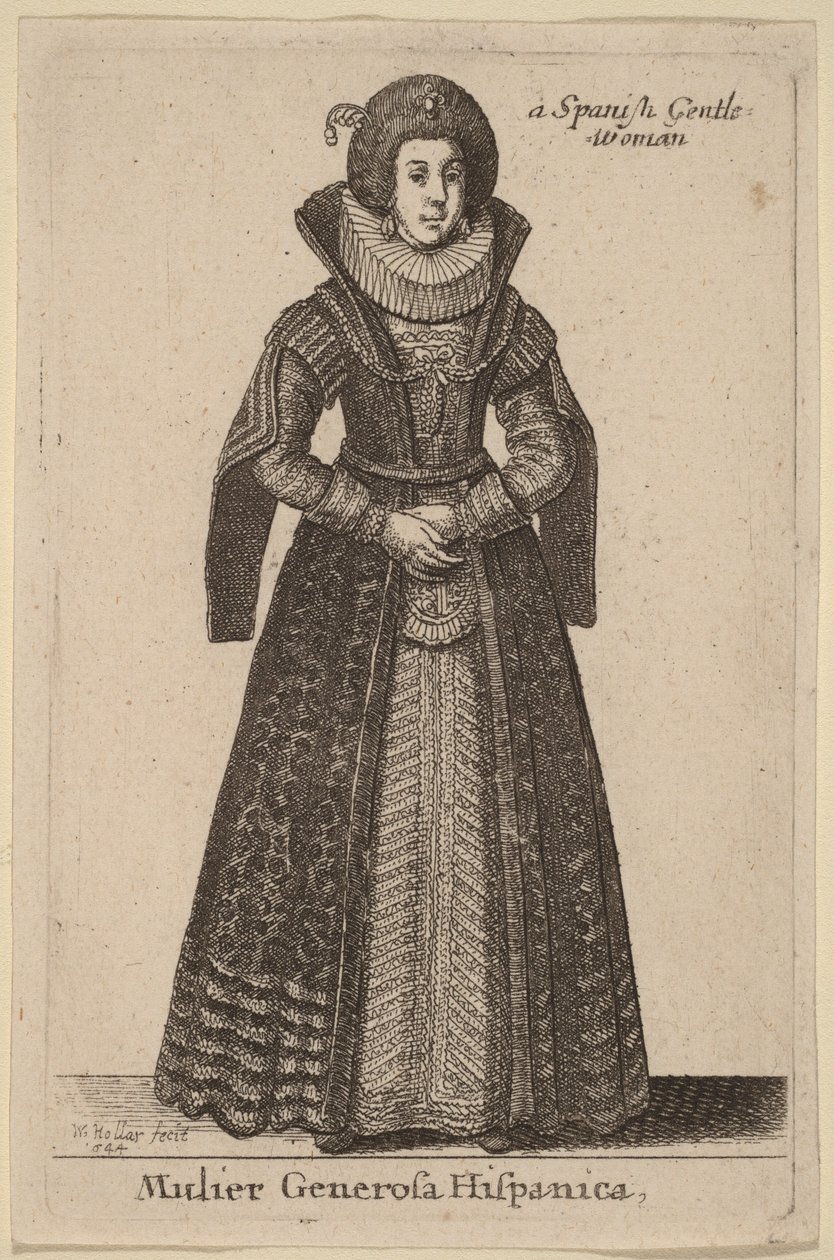 Spanische Edeldame von Wenceslaus Hollar